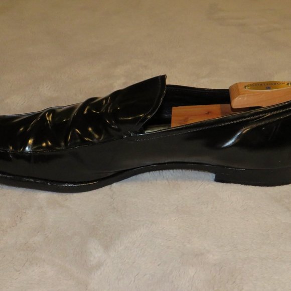 Prada Smooth Black Leather Apron Loafer Size US 13 UK 12 main image 5